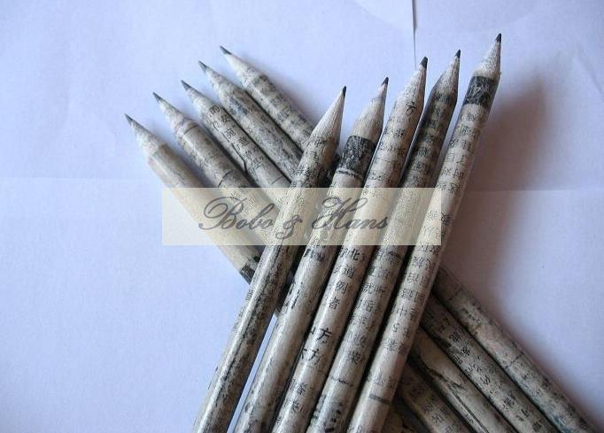 Children's stationery ,Eco friendly Products/Recycled Newspaper Pencil / Wholesale, dandys
