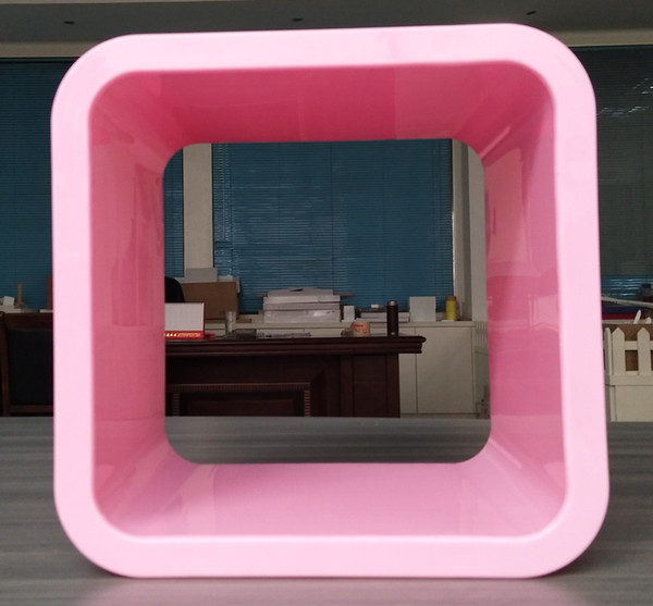 Free shipping Cube Floating Shelves,wall shelf Girl's plastic Wall Shelves for Home Decoration all pink colour size 26X26X20cm