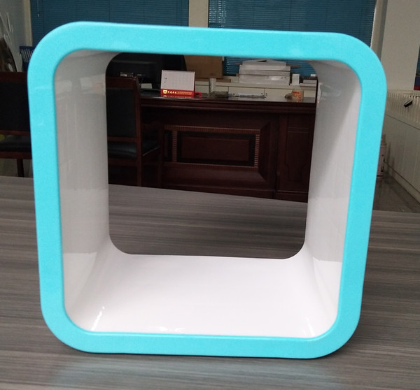 Free shipping Cube Floating Shelves,wall shelf plastic Wall Shelves for Home Decoration blue with white colour size 26X26X20cm