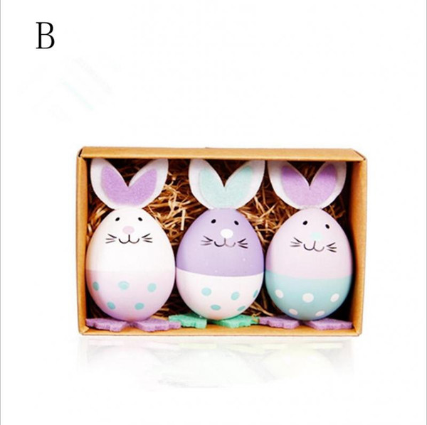 Easter small toys Bunny Egg DIY plastic painting craft ornaments birthday gifts children's educational toys Bunny Egg Set MMA1326 100set