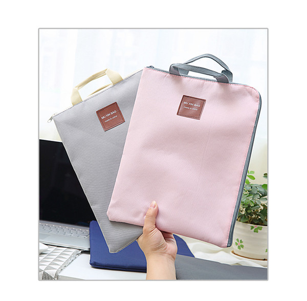 Ipad bags Canvas Documents Bag A4 File Folder With Dual Buckles Filing Bag Waterproof Paper Organizer Office School Stationery Supplie