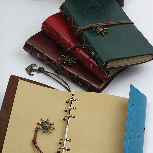 14.5*10.5cm vintage garden travel diary books kraft papers journal notebook spiral Pirate notepads cheap school student classical books z093