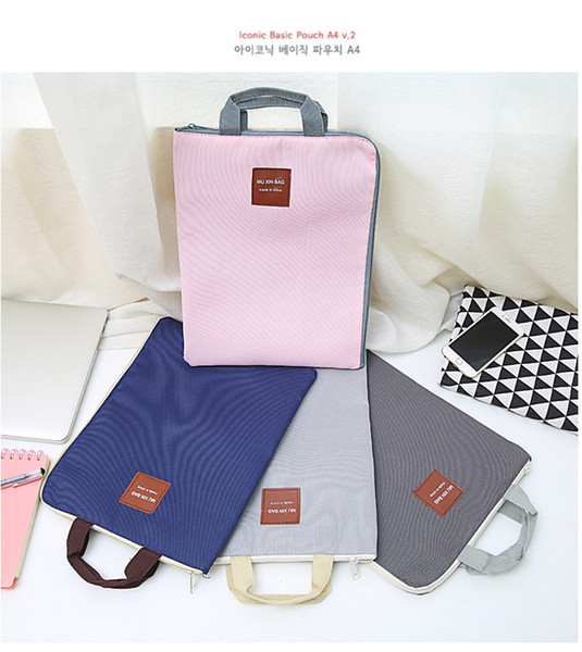 Kids gifts Stationery School Office Ipad bag Large Canvas A4 File Folder Document Bags Business Briefcase Paper Storage Organizer Bag