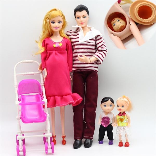 Happy Family Toys Family 5 People Dolls Suits