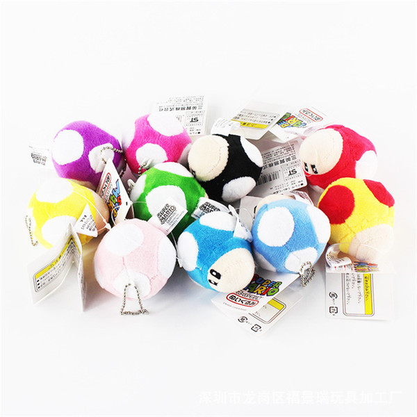 JUXU New Mario mushroom Plush toys Pendant 7cm 3