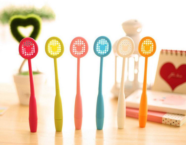 Free Shipping Korean creative stationery 2016 new fashion Badminton racket ball pen Flexible ballpoint pen