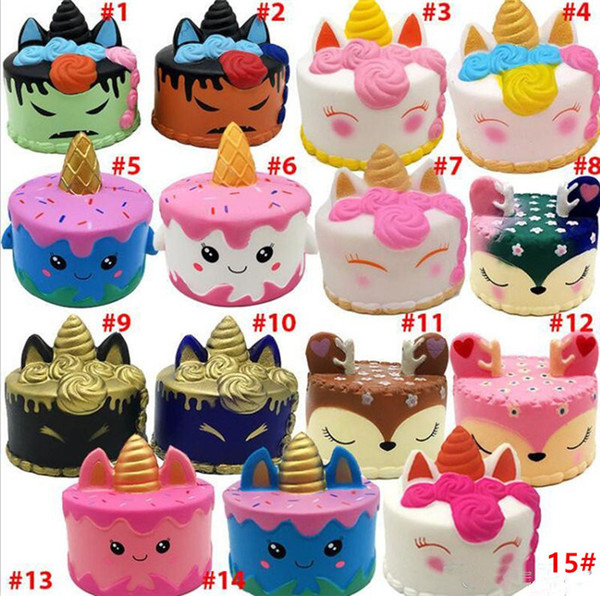 JUXU Squishy Toys squishies Rabbit tiger cake panda pineapple bear cake mermaid Slow Rising Squeeze Cute Cell Phone Strap Gift