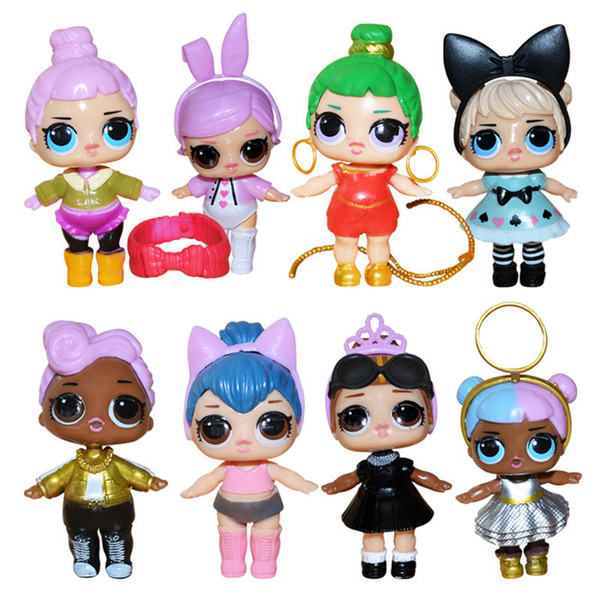 JUXU LoL Plastic Dolls Toys American Kawaii Cartoon Action Figures Realistic Reborn Dolls for Children 8pcs/lot 8-9cm Kids Toys