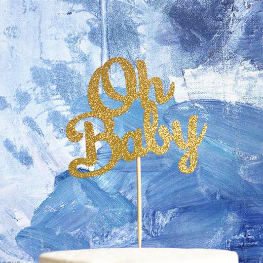 10pcs Big Oh Baby Cupcake Topper/birthday cup cake topper/table decorations/Birthday cupcake topper/Baby Shower Party/First Birthday