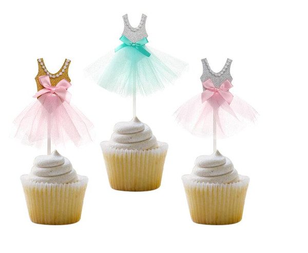 20pcs Pink Glitter Gold Silver Bow Ballerina Tutu Cupcake Toppers Kids Princess Party Cake Decoration FOB Reference Price:Get Latest Price