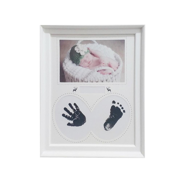 Baby Handprint Footprint Photo Frame Kit for Newborn Boys and Girls