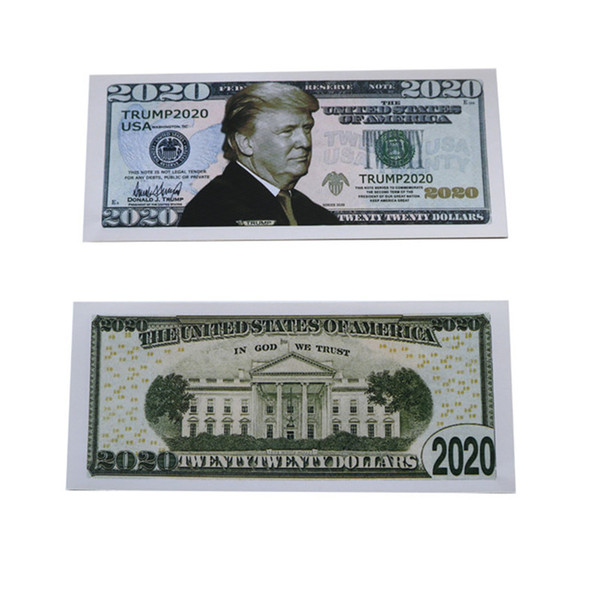 2020 Donald Trump US President Colorized $2020 Dollar Bill Silver Foil Commemorative Banknote Trump Paper fake Money coupon Gifts new E22807