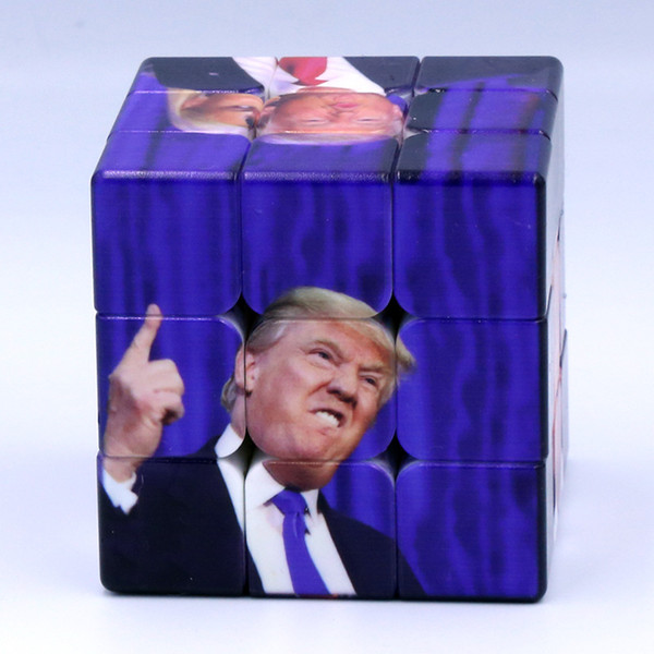 Wholesale Trump Magic Cube funny expression Trump UV Print Education Toy for best gifts free shipping