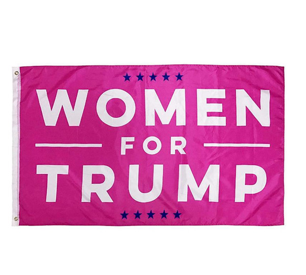 Trump Flag Women for Trump Flag Pink Girls Support Banner Polyester Presidential Election Flag 90*150cm Free Shipping DW4909