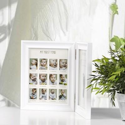 Newborn Hand And Foot Print Mud Baby Hundred Days Full Moon Age Growth Commemorative Photo Frame Set Table Wall Beautiful Gifts