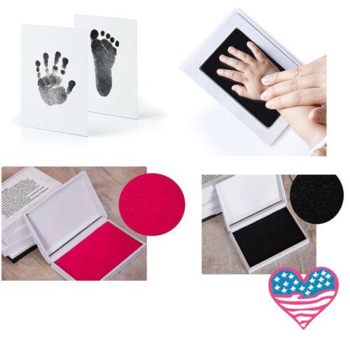 Cute Inkless Wipe Baby Kit-Hand Foot Print Keepsake Newborn Footprint Handprint DIY Decorations Mess Free Stamp Pads for Babies