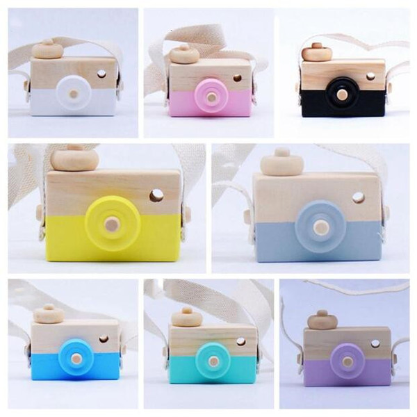 Kids Cute Wood Camera Child Birthday Gifts Kid Keepsakes Home Decorations Nordic Style Wooden Camera Toy WY365