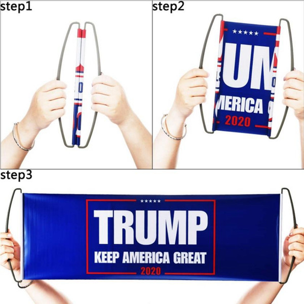 Trump 2020 Flag Hand Held Trump Flags Keep America Great President Election Supporting Banner Double Sided DW5005