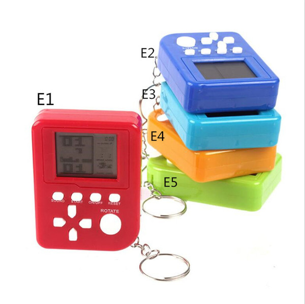 Electronic Toys Cheap Mini Handheld Tetris Game Console Pendant Keychain Portable Retro Classic LCD Players Children Toy Educational A10902