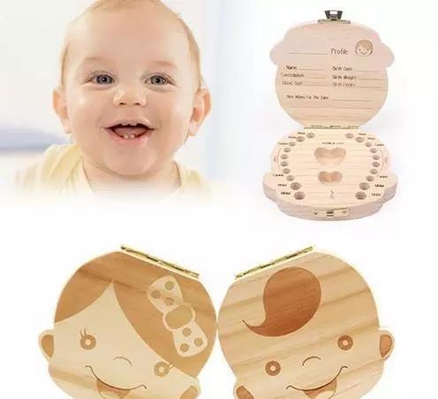 Baby Milk Tooth Collection Memorial child Tooth Box Cute and Beautiful Wooden Tooth Box great gifts creative for kids