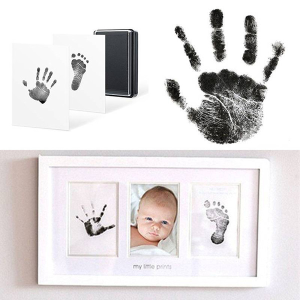 Photo Frame Kit Newborn Baby Handprint and Footprint with Clean Touch Ink Pad 2018 New Arrival High Quality