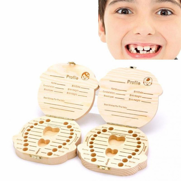 Wooden baby milk teeth box baby souvenirs fetal hair tooth collection wooden case Best Prcie For You