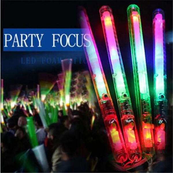 Multi Colorful 7 Modes LED Flashing Night Light Lamp LED Glow Sticks with strap Party festival Camp B11