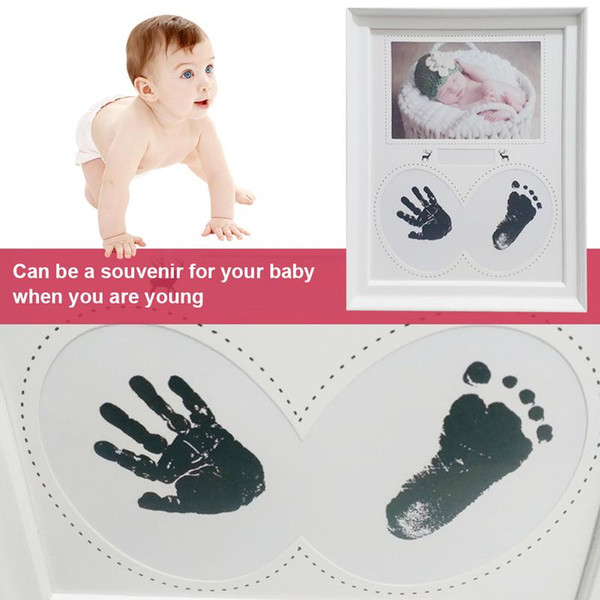 Baby Hand Foot Print Photo Frame Handprint Footprint Photo Frame Kit For Newborn Boys Girls Room Decoration Souvenir Gift