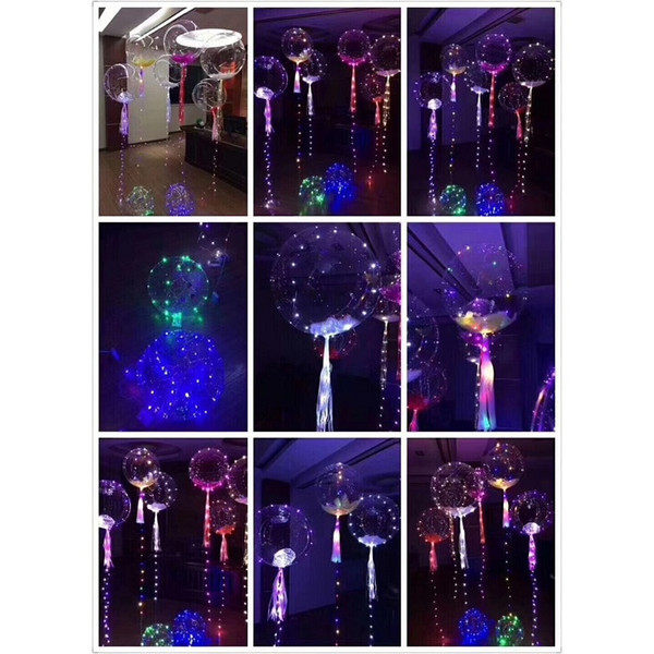 Christmas Gift Luminous Led Transparent 3 Meters Balloon Flashing Wedding Party Decorations Holiday Supplies Color Balloons Bright