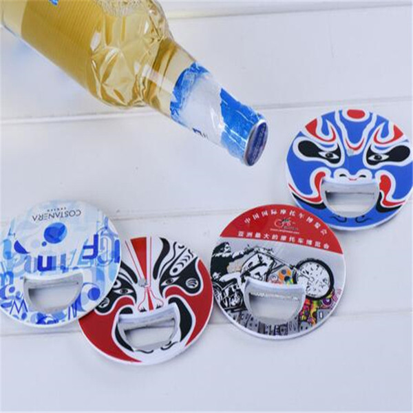 DHL Beer Bottle Opener Household Beer Bottle Opener 9.5*9.5 Gift Peking Opera Plastic Bottle Opener Creative Wedding Party Favors Small Gift