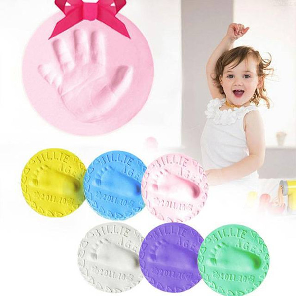 2pcs/lot Baby Handprint Footprint Fingerprint Ink Air Drying Soft Polymer Clay Keepsake Kits 6 Colors Hand Inkpad Keepsakes