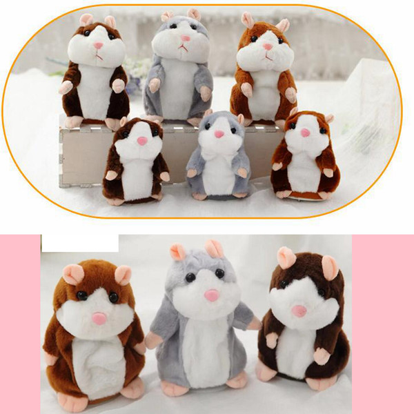 Talking Hamster Talk Sound Record Repeat Hamster Stuffed Plush Animal Kids Child Toy Talking Hamster Plush Toys Christmas Gift NEW SF119