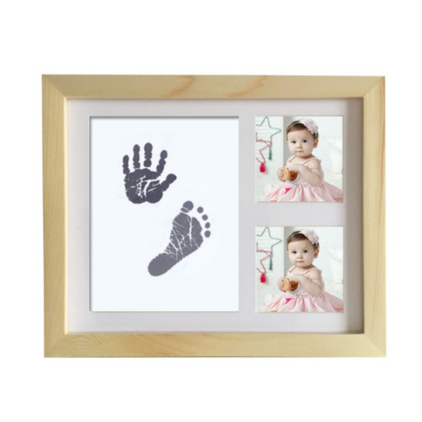 DIY cute Photo Frame Newborn Baby Handprint Footprint Touch Ink Pad Baby Growth Memorial photo album Shower Gift decoration