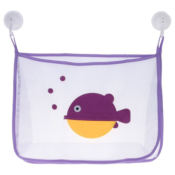 Baby Storage Organizer Hanging Bag With Suction Cup Bathroom Bathing Supplies Shower Bathtub Toys Mesh Bags Elastic Large