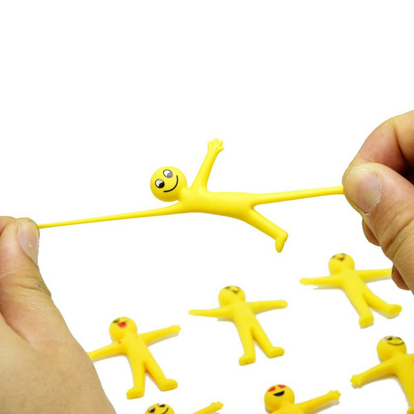 New style children toys emoji expression yellow villain can pull the little man doll toy toned egg toy