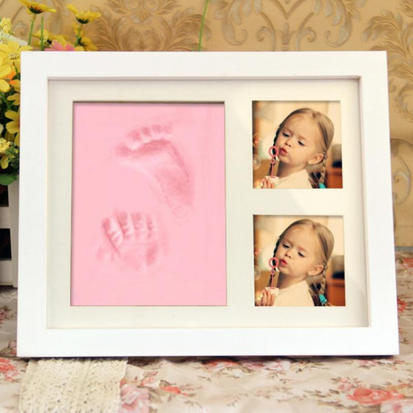 Baby Handprint Footprint Maker Non-Toxic Newborn Imprint Hand Inkpad Watermark With Frame Infant Souvenirs Toys Gift