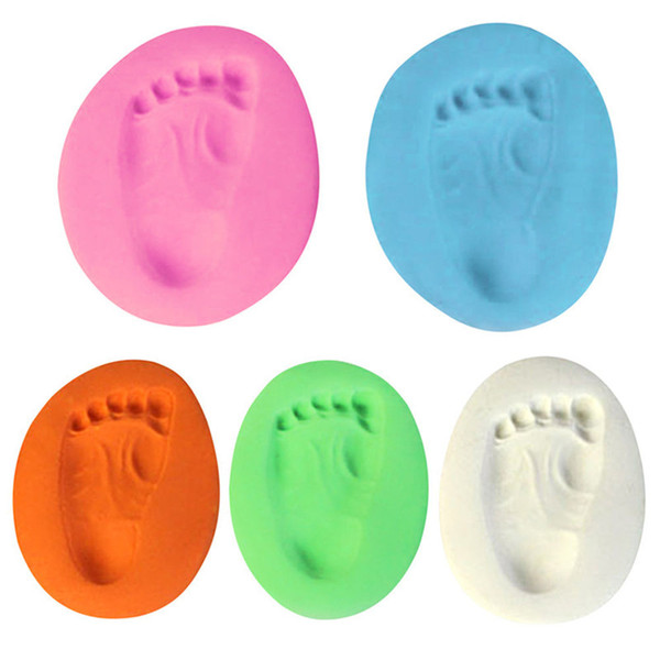 Baby Care Air Drying Soft Clay Baby Handprint Footprint Imprint Kit Casting Parent-child Hand Inkpad Fingerprint