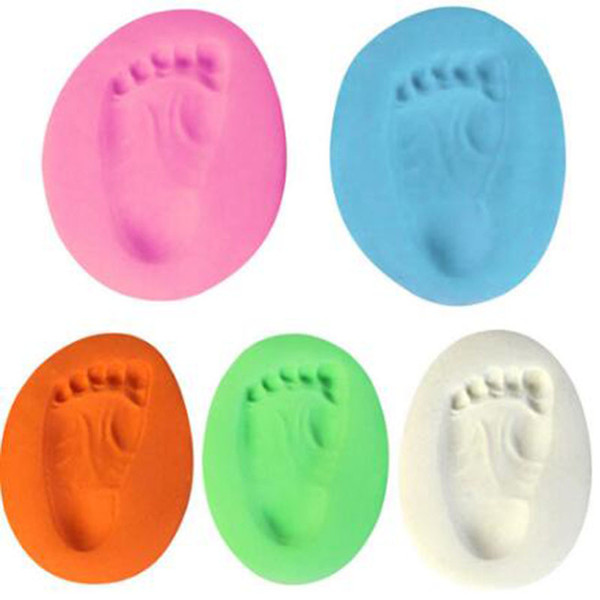 1pc Baby Handprint Footprint Baby Air Drying Soft Clay Parent-child Hand Ink Pad Fingerprint Memory Imprint Kit Casting