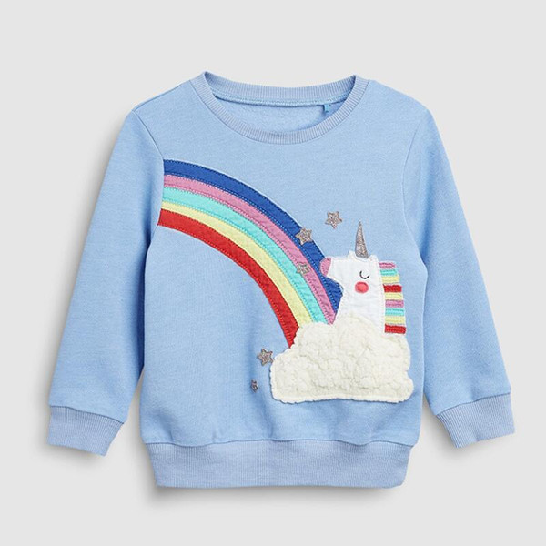 autumn new baby girls clothes rainbow toddler sweatshirts baby girl outfit