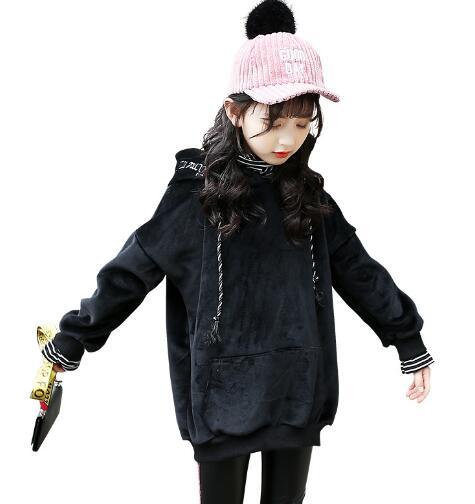 Autumn wear new fashionable suit with cap, golden velvet, double-sided velvet, thick sanitary garment and fake two striped jackets
