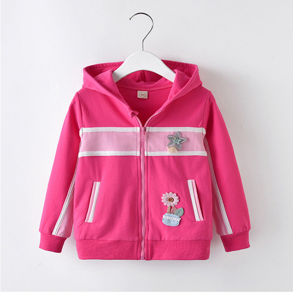 Girls spring autumn hoodies children fashion sports leisure sweatshirts for girls kids cotton spring tops girls clothing
