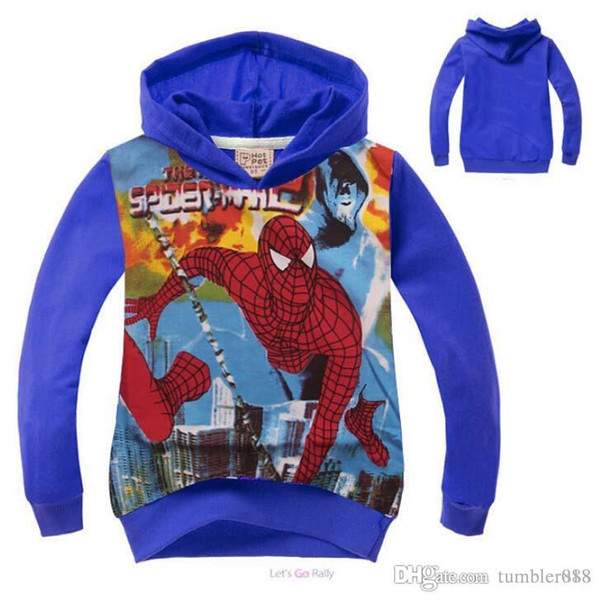 Girls and boys jackets kids hoodies children coats kids pure cotton cartoon Spider-Man coats 2016 new style autumn winter coat.