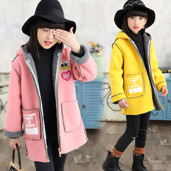 Casual Children Jacket Wool Coat 2019 New Thickening Autumn Winter Jackets Grils Jacket Outwear For 5 To 10 Years Old