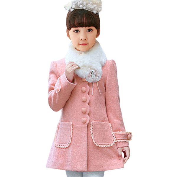 Teenage Girls Wool Coat 2018 Autumn Winter Jackets For Girls Jacket Kids Warm Outerwear Coats For Girls Clothes Children Jackets