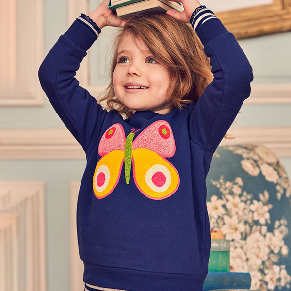 Girls Hoodies Kids 2018 Girl Clothes Butterfly Sweatshirt Baby Winter Children Hoodies for Girls Sweatshirt with Animal
