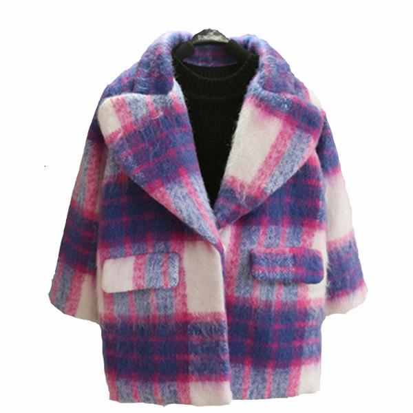 Girls' long coats children's woolen coats thickMX190916