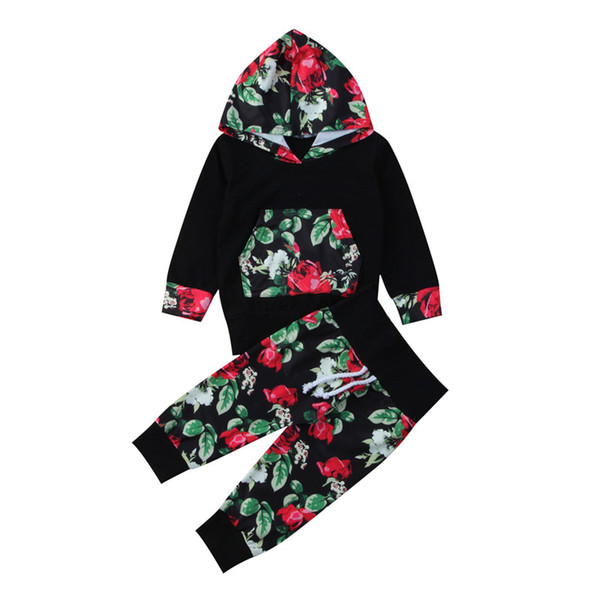 New Style Cute Toddler Baby Girls Clothes Long Sleeve Warm Hoodies Tops+Pants 2PCS Outfits Baby Clothing Set 0-24M