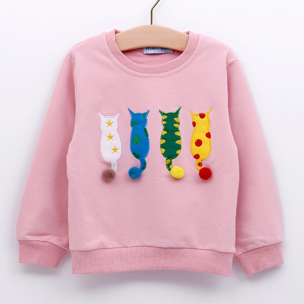 Kids Sweater Autumn Long-sleeve T-shirt Boy Girl Children Clothes Cartoon Cute Child Warm Coat Outwear Clothing