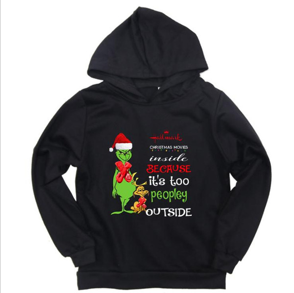 Boys Girls The Grinch Cartoon Letter Print Hoodie How the Grinch Stole Christmas Graphic Tops Clothes