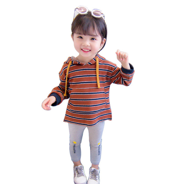Toddler Girls Hoodies and Sweatshirts Spring Autumn Kids Hoody for Girl Fashion Children Baby Striped Coat Infantil Clothes